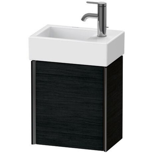 Duravit Xviu 14" x 16" x 9" One Door Wall-Mount Vanity Unit With Left Hinge, Oak Black (XV4230LB216)