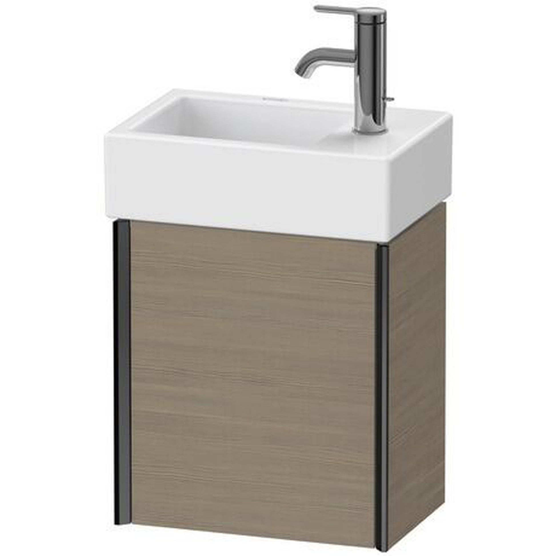 Duravit Xviu 14" x 16" x 9" One Door Wall-Mount Vanity Unit With Left Hinge, Oak Terra (XV4230LB235)