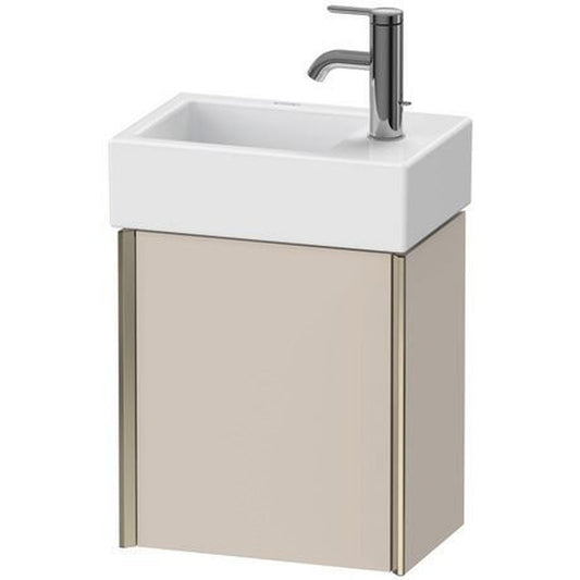Duravit Xviu 14" x 16" x 9" One Door Wall-Mount Vanity Unit With Left Hinge, Taupe Matt (XV4230LB191)