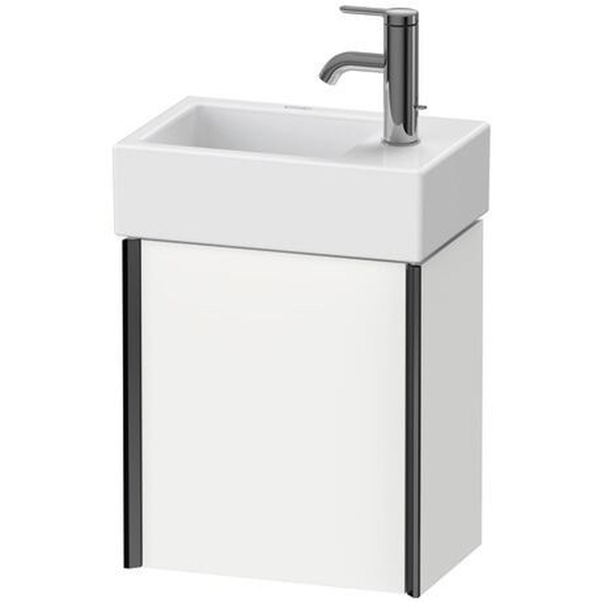 Duravit Xviu 14" x 16" x 9" One Door Wall-Mount Vanity Unit With Left Hinge, White Matt (XV4230LB218)