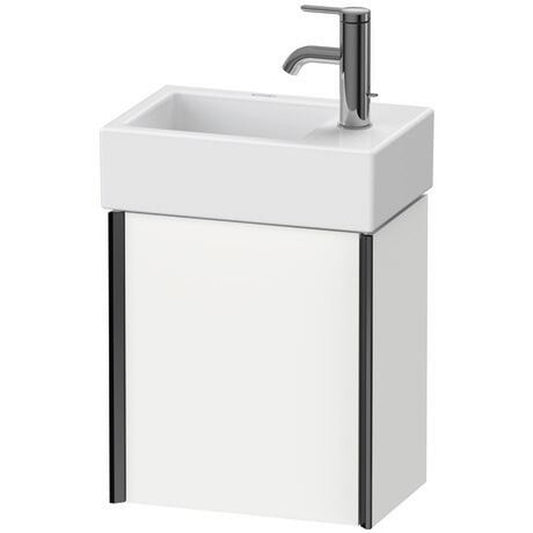 Duravit Xviu 14" x 16" x 9" One Door Wall-Mount Vanity Unit With Left Hinge, White Matt (XV4230LB218)