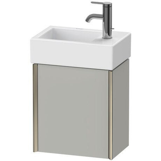 Duravit Xviu 14" x 16" x 9" One Door Wall-Mount Vanity Unit With Right Hinge, Concrete Grey Matt (XV4230RB107)