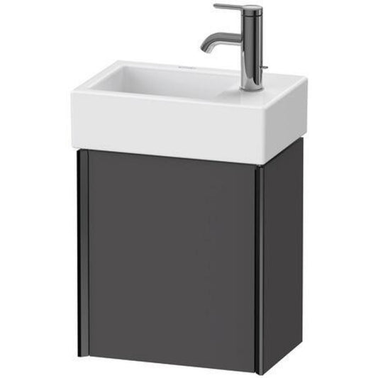 Duravit Xviu 14" x 16" x 9" One Door Wall-Mount Vanity Unit With Right Hinge, Graphite Matt (XV4230RB249)