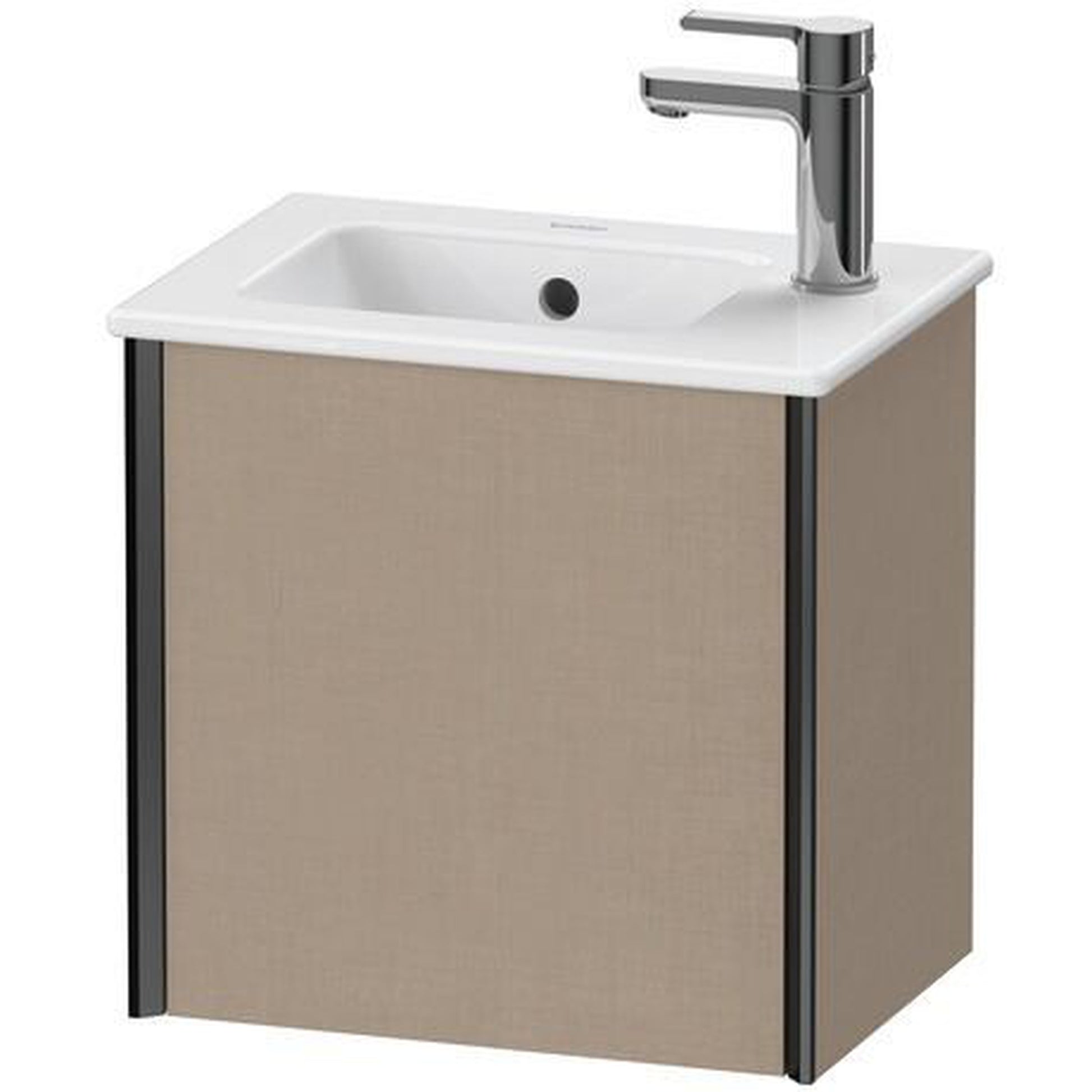 Duravit Xviu 16" x 16" x 11" One Door Wall-Mount Vanity Unit With Left Hinge, Linen (XV4024LB275)