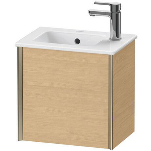 Duravit Xviu 16" x 16" x 11" One Door Wall-Mount Vanity Unit With Left Hinge, Natural Oak (XV4024LB130)