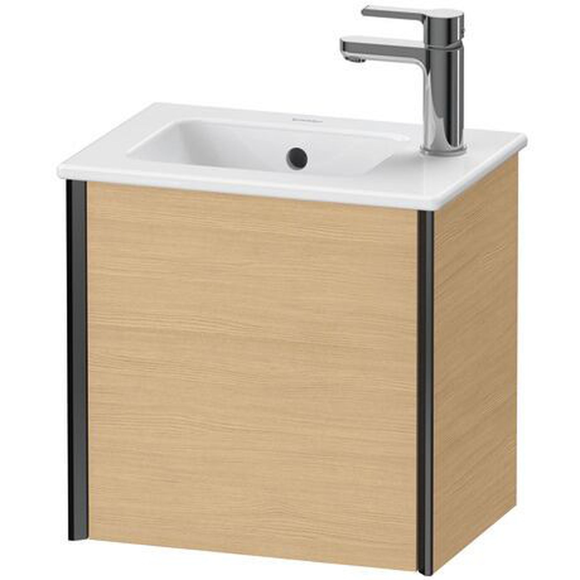 Duravit Xviu 16" x 16" x 11" One Door Wall-Mount Vanity Unit With Left Hinge, Natural Oak (XV4024LB230)