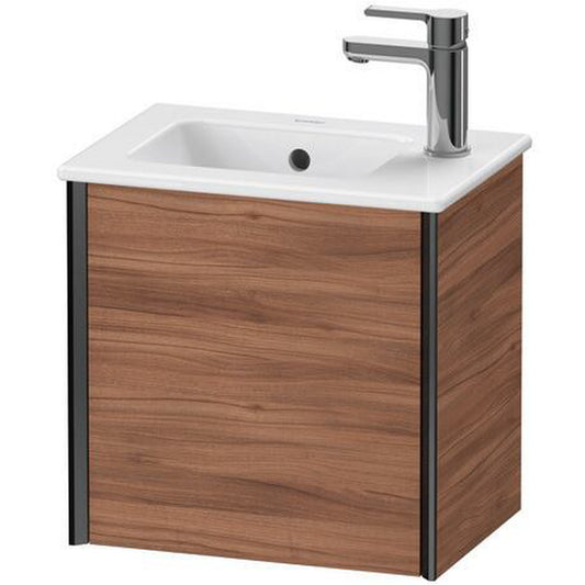 Duravit Xviu 16" x 16" x 11" One Door Wall-Mount Vanity Unit With Left Hinge, Natural Walnut (XV4024LB279)