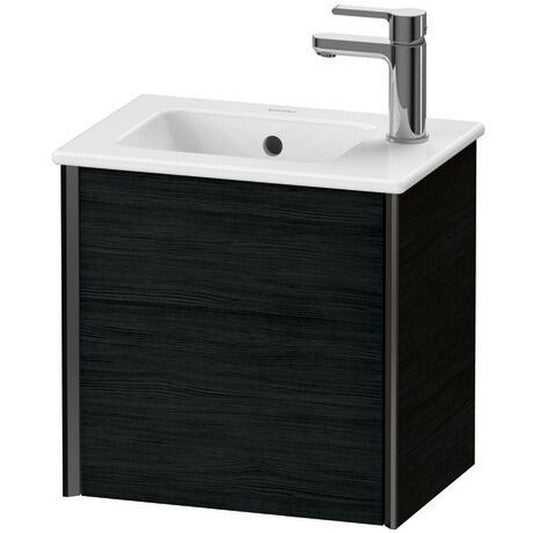 Duravit Xviu 16" x 16" x 11" One Door Wall-Mount Vanity Unit With Left Hinge, Oak Black (XV4024LB216)