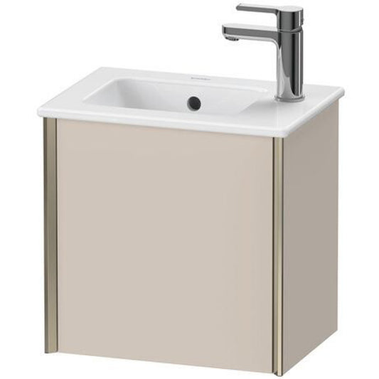 Duravit Xviu 16" x 16" x 11" One Door Wall-Mount Vanity Unit With Left Hinge, Taupe Matt (XV4024LB191)