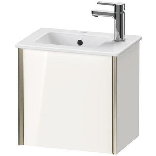 Duravit Xviu 16" x 16" x 11" One Door Wall-Mount Vanity Unit With Left Hinge, White High Gloss (XV4024LB122)