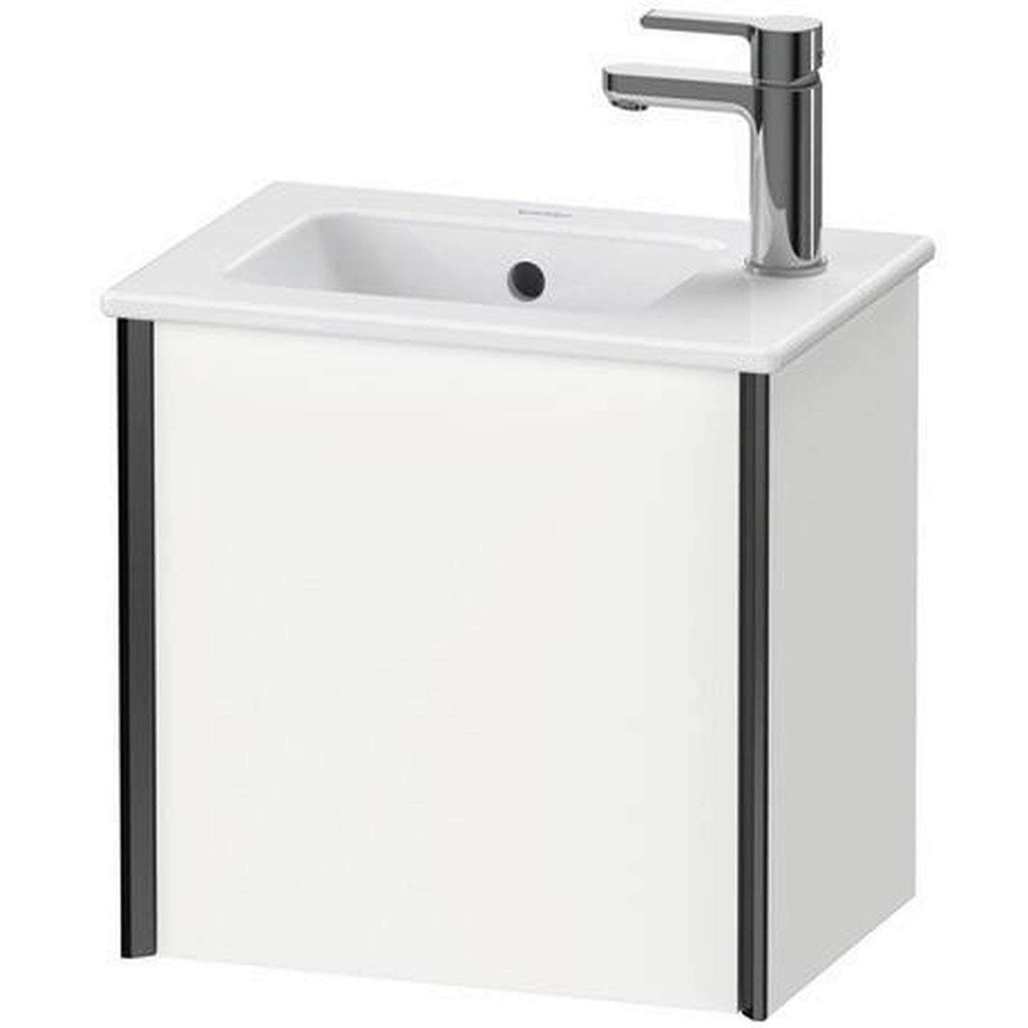 Duravit Xviu 16" x 16" x 11" One Door Wall-Mount Vanity Unit With Left Hinge, White Matt (XV4024LB218)