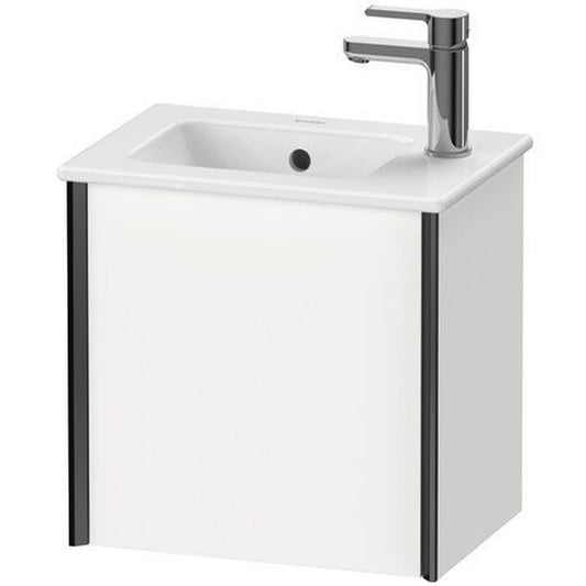 Duravit Xviu 16" x 16" x 11" One Door Wall-Mount Vanity Unit With Left Hinge, White Matt (XV4024LB218)