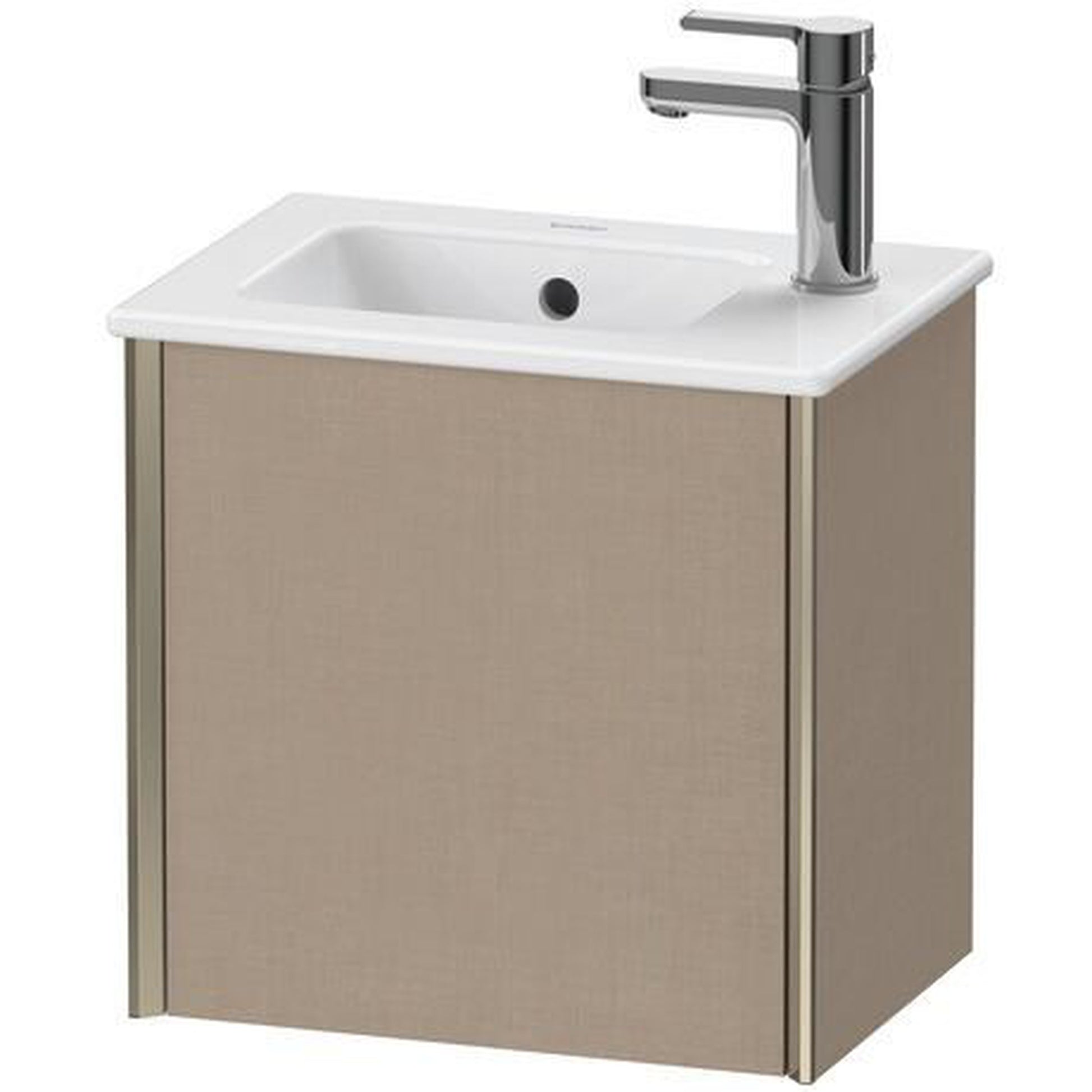 Duravit Xviu 16" x 16" x 11" One Door Wall-Mount Vanity Unit With Right Hinge, Linen (XV4024RB175)