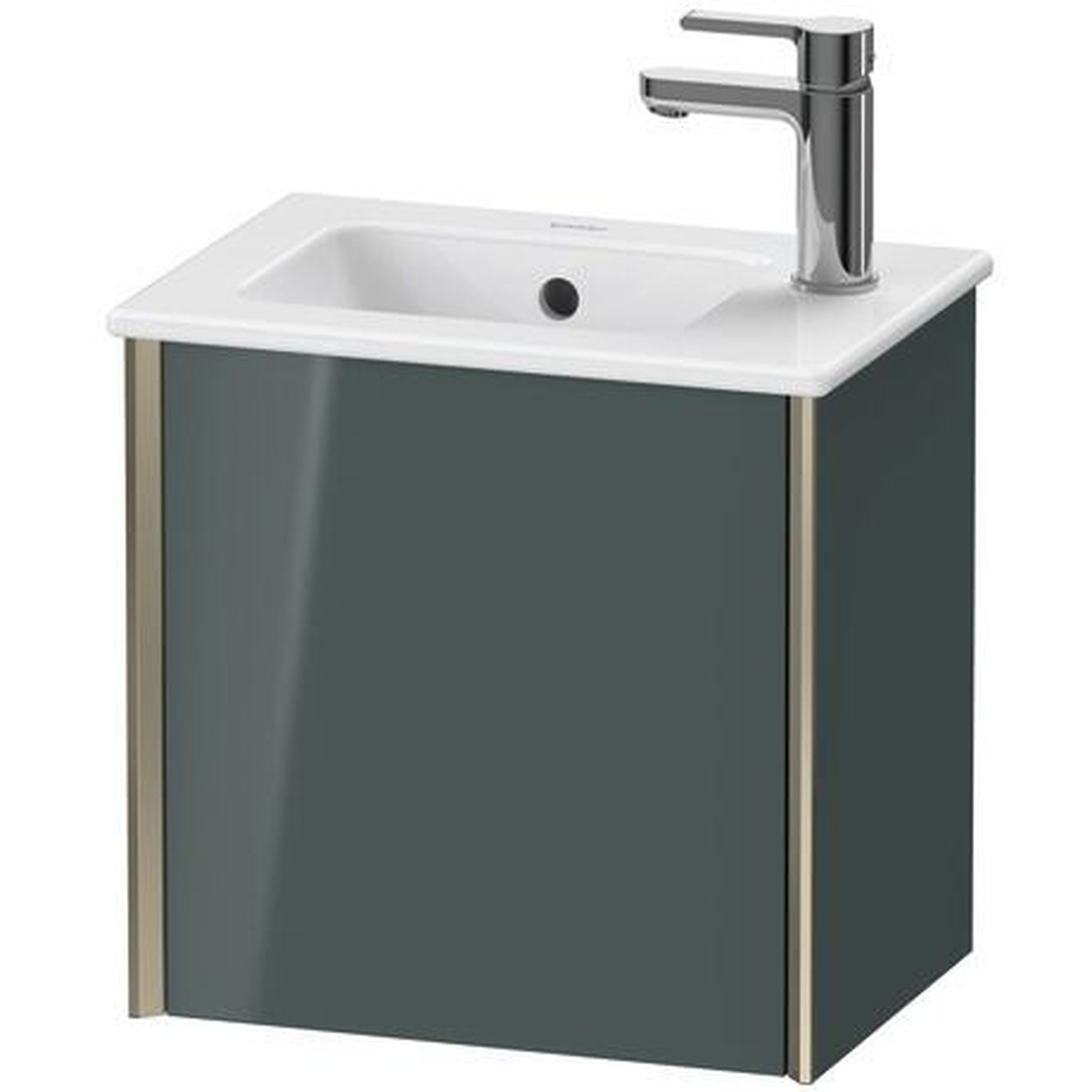 Duravit Xviu 16" x 16" x 11" One Door Wall-Mount Vanity Unit With Right Hinge, Natural Oak (XV4024RB130)