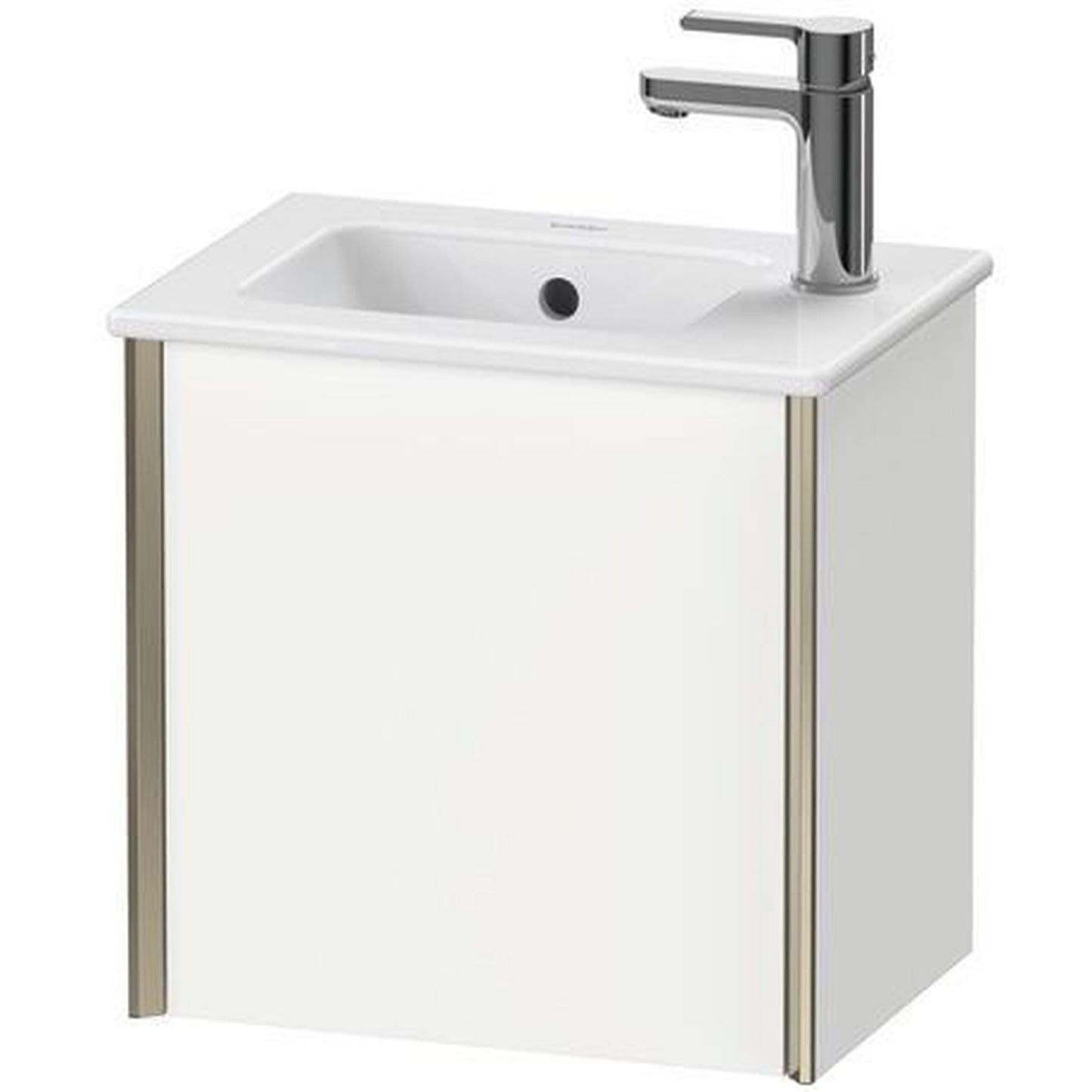 Duravit Xviu 16" x 16" x 11" One Door Wall-Mount Vanity Unit With Right Hinge, White Matt (XV4024RB118)