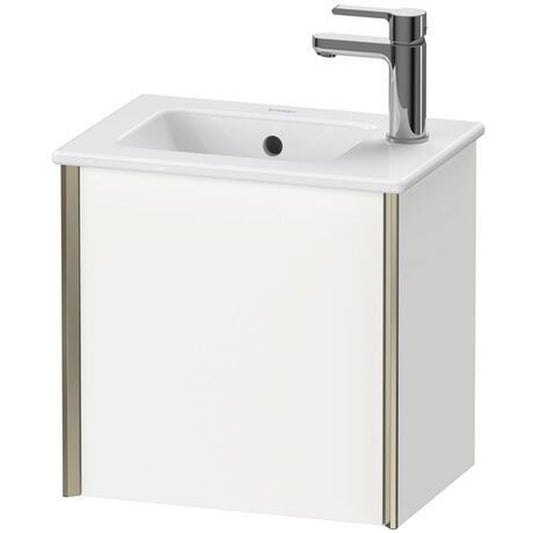 Duravit Xviu 16" x 16" x 11" One Door Wall-Mount Vanity Unit With Right Hinge, White Matt (XV4024RB118)