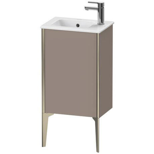 Duravit Xviu 16" x 23" x 11" One Door Floorstanding Vanity Unit With Left Hinge, Basalt Matt (XV4480LB143)