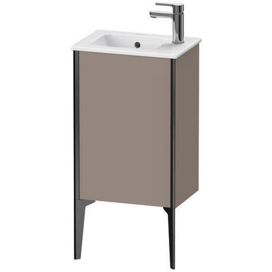 Duravit Xviu 16" x 23" x 11" One Door Floorstanding Vanity Unit With Left Hinge, Basalt Matt (XV4480LB243)