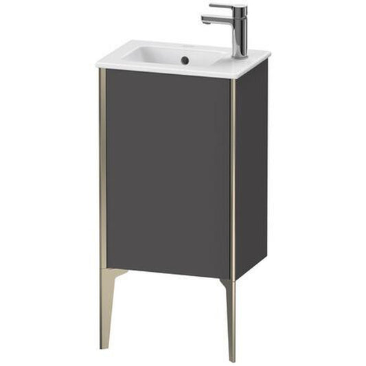 Duravit Xviu 16" x 23" x 11" One Door Floorstanding Vanity Unit With Left Hinge, Graphite Matt (XV4480LB149)