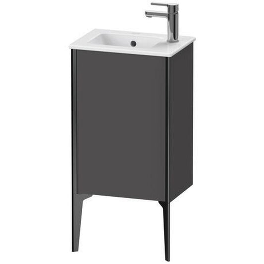 Duravit Xviu 16" x 23" x 11" One Door Floorstanding Vanity Unit With Left Hinge, Graphite Matt (XV4480LB249)