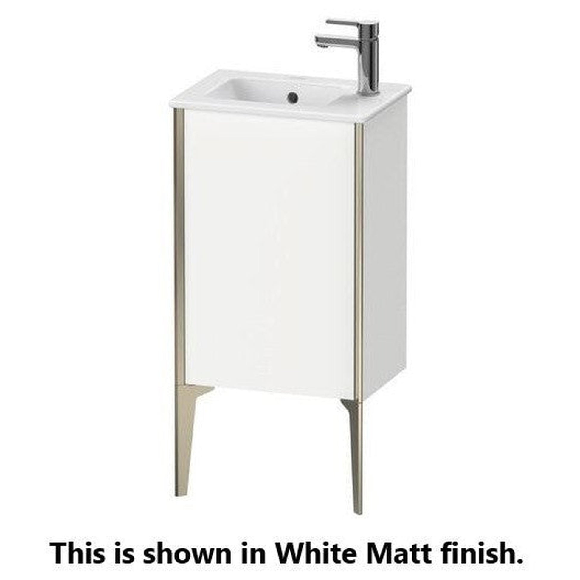 Duravit Xviu 16" x 23" x 11" One Door Floorstanding Vanity Unit With Left Hinge, Light Blue (XV4480LB109)