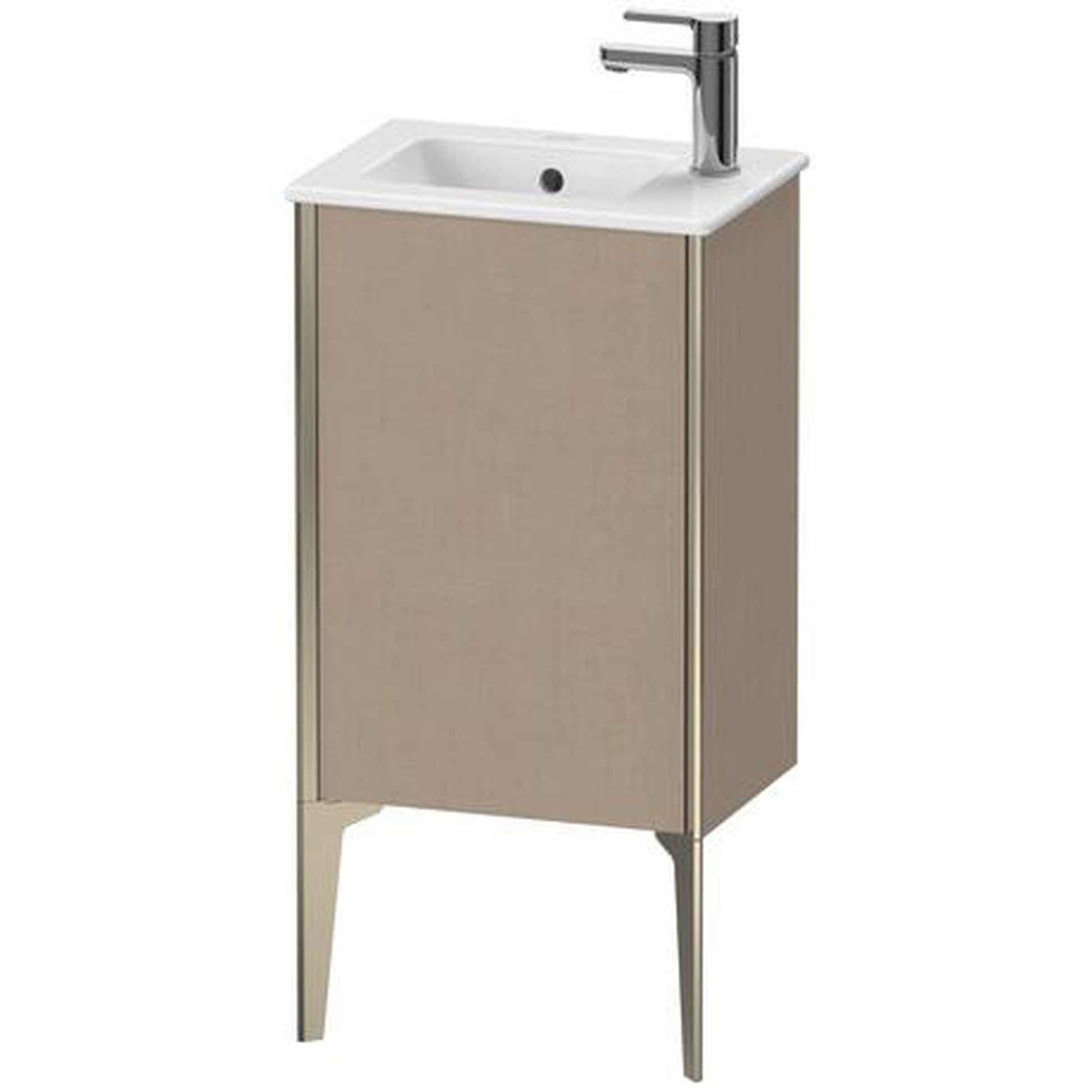 Duravit Xviu 16" x 23" x 11" One Door Floorstanding Vanity Unit With Left Hinge, Linen (XV4480LB175)