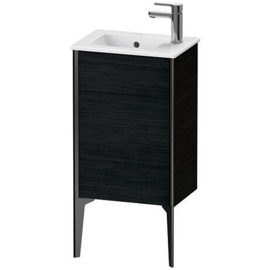 Duravit Xviu 16" x 23" x 11" One Door Floorstanding Vanity Unit With Left Hinge, Oak Black (XV4480LB216)