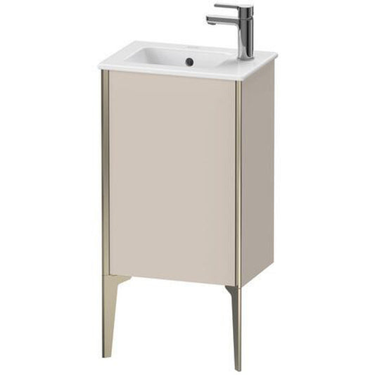 Duravit Xviu 16" x 23" x 11" One Door Floorstanding Vanity Unit With Left Hinge, Taupe Matt (XV4480LB191)