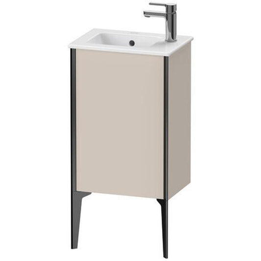 Duravit Xviu 16" x 23" x 11" One Door Floorstanding Vanity Unit With Left Hinge, Taupe Matt (XV4480LB291)