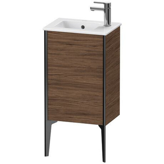 Duravit Xviu 16" x 23" x 11" One Door Floorstanding Vanity Unit With Left Hinge, Walnut Dark (XV4480LB221)