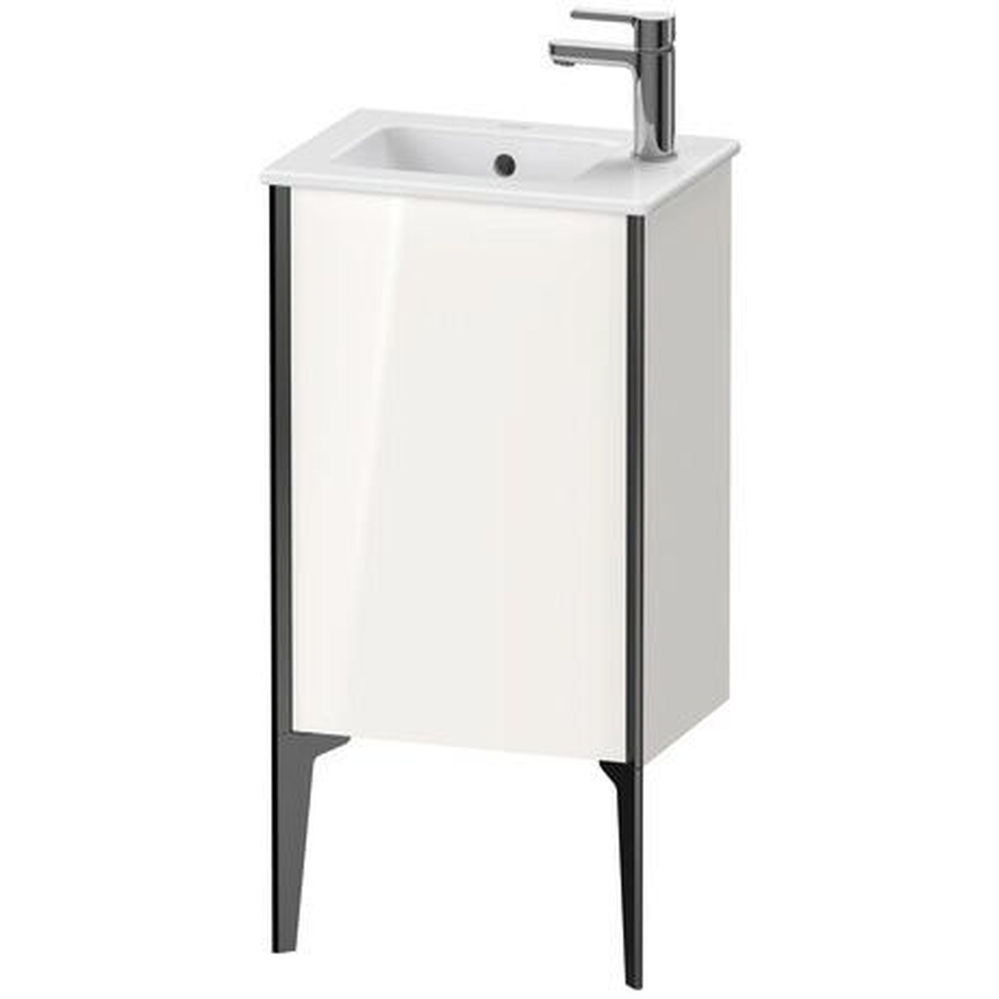 Duravit Xviu 16" x 23" x 11" One Door Floorstanding Vanity Unit With Right Hinge, White High Gloss (XV4480RB222)