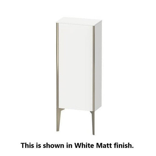 Duravit Xviu 16" x 35" Semi Tall Cabinet With Left Hinge, Black Matt and Cappuccino High Gloss Finish (XV1305LB286)