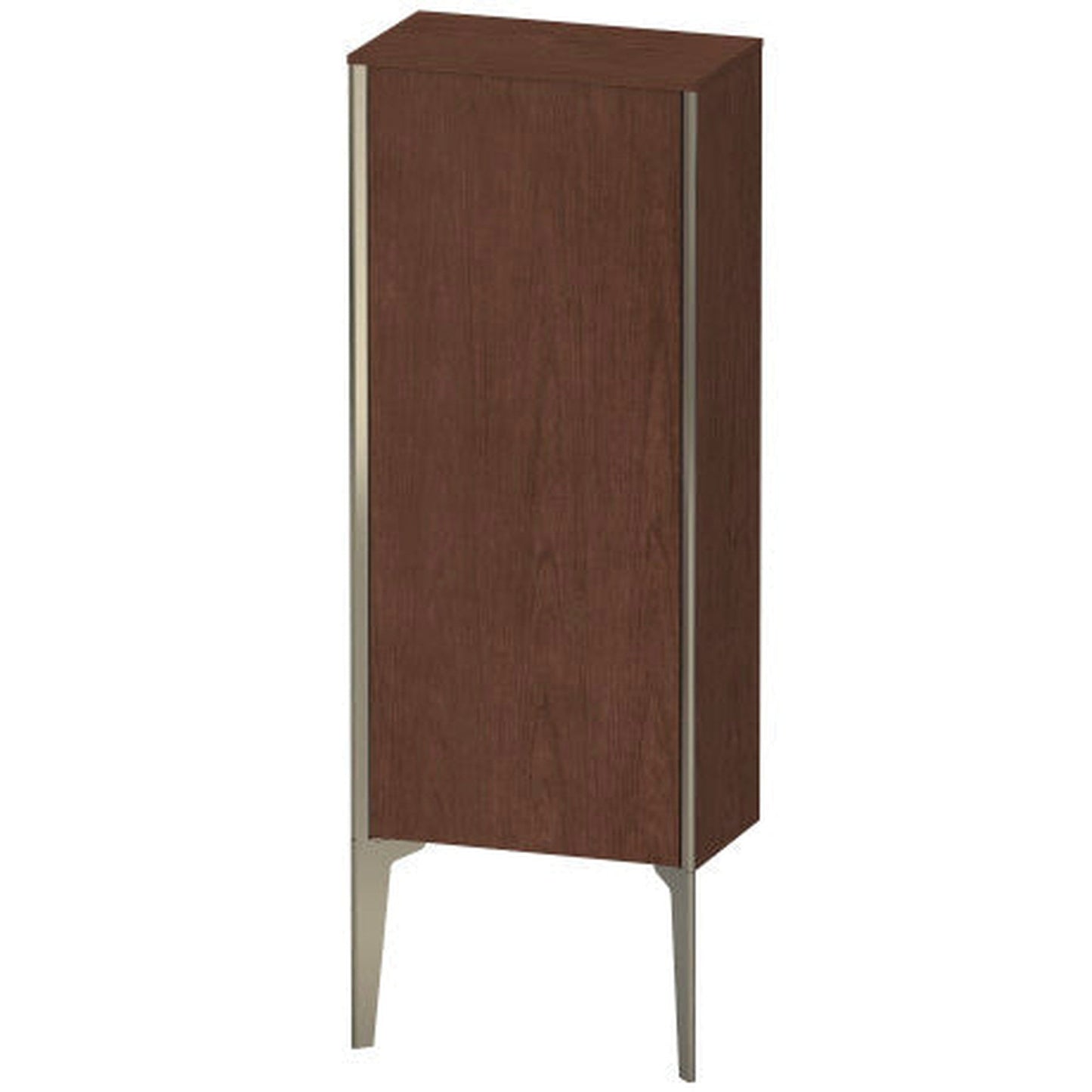 Duravit Xviu 16" x 35" Semi Tall Cabinet With Left Hinge, Champagne Matt and American Walnut Finish (XV1305-LB)