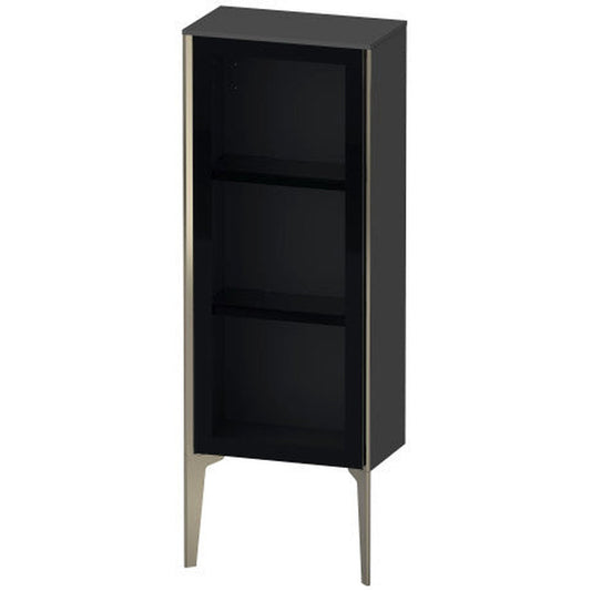 Duravit Xviu 16" x 35" Semi Tall Cabinet With Left Hinge, Champagne Matt and Graphite Matt Finish (XV1360LB149)