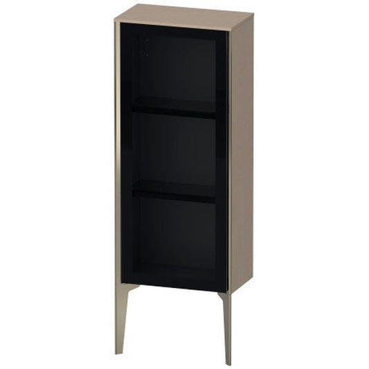 Duravit Xviu 16" x 35" Semi Tall Cabinet With Left Hinge, Champagne Matt and Linen Finish (XV1360LB175)