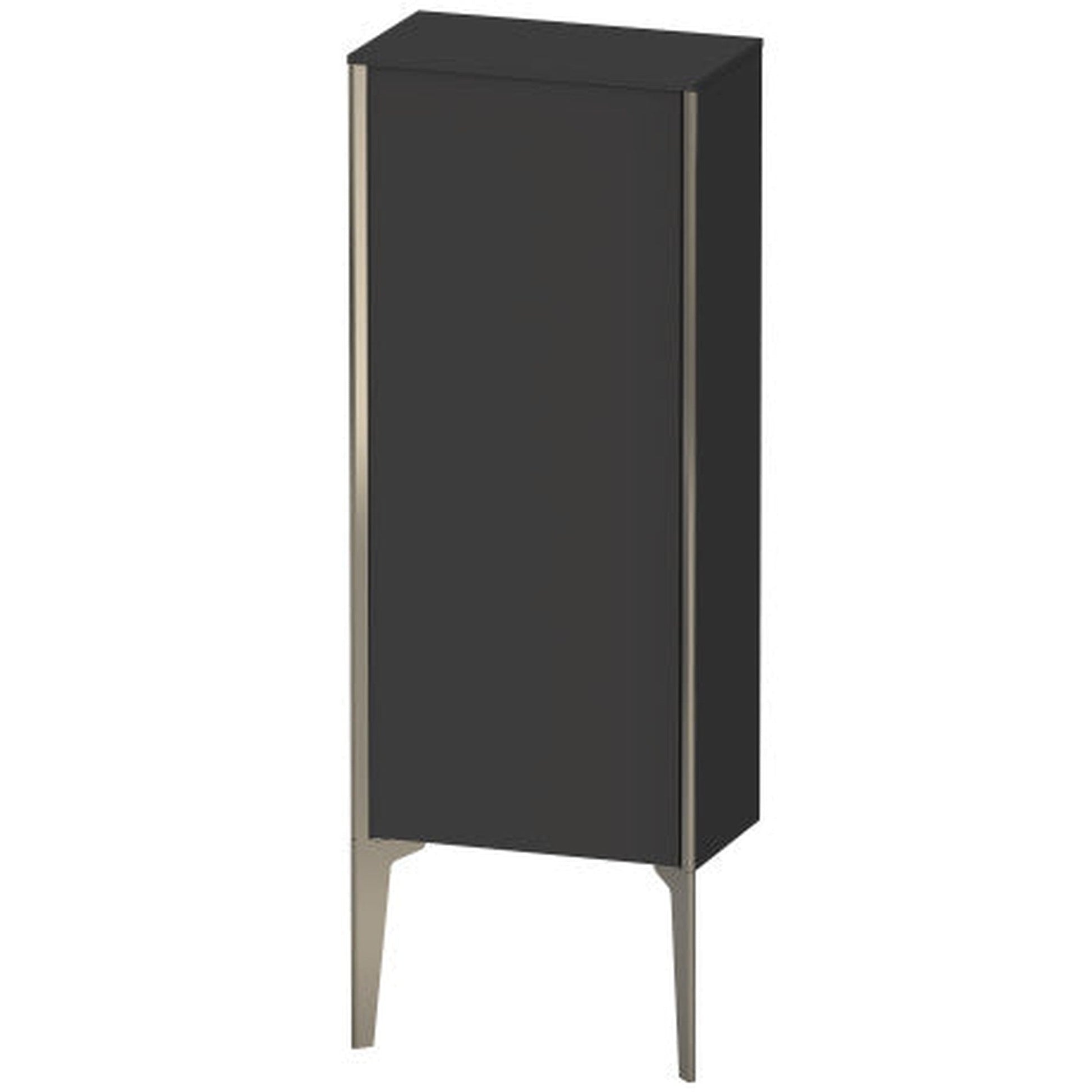 Duravit Xviu 16" x 35" Semi Tall Cabinet With Right Hinge, Champagne Matt and Graphite Super Matt Finish (XV1305-RB)