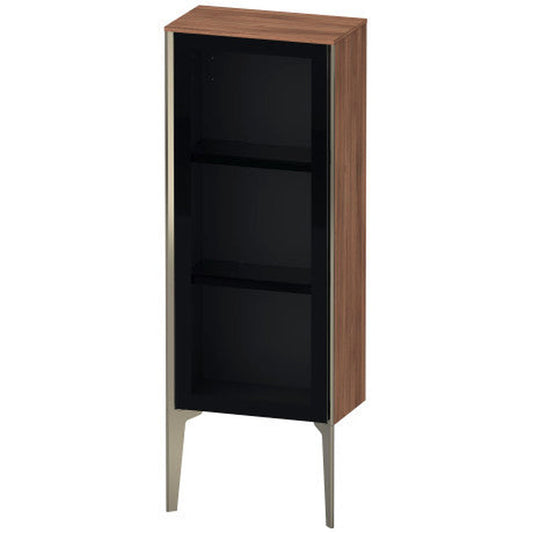 Duravit Xviu 16" x 35" Semi Tall Cabinet With Right Hinge, Champagne Matt and Natural Walnut Finish (XV1360RB179)