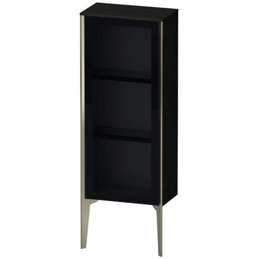 Duravit Xviu 16" x 35" Semi Tall Cabinet With Right Hinge, Champagne Matt and Oak Black Finish (XV1360RB116)