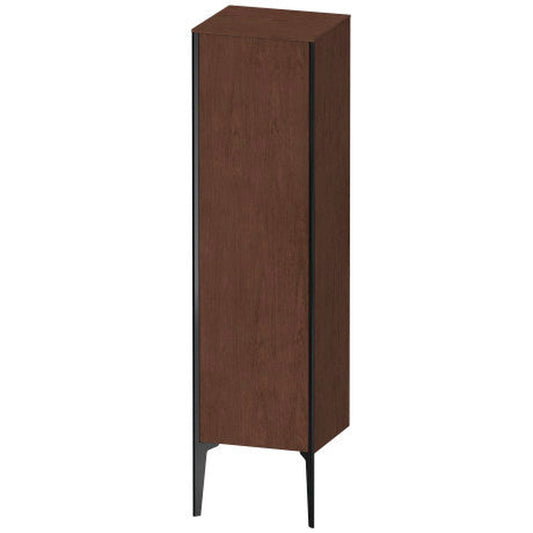 Duravit Xviu 16" x 52" Semi Tall Cabinet With Left Hinge, Black Matt and American Walnut Finish (XV1325LB213)