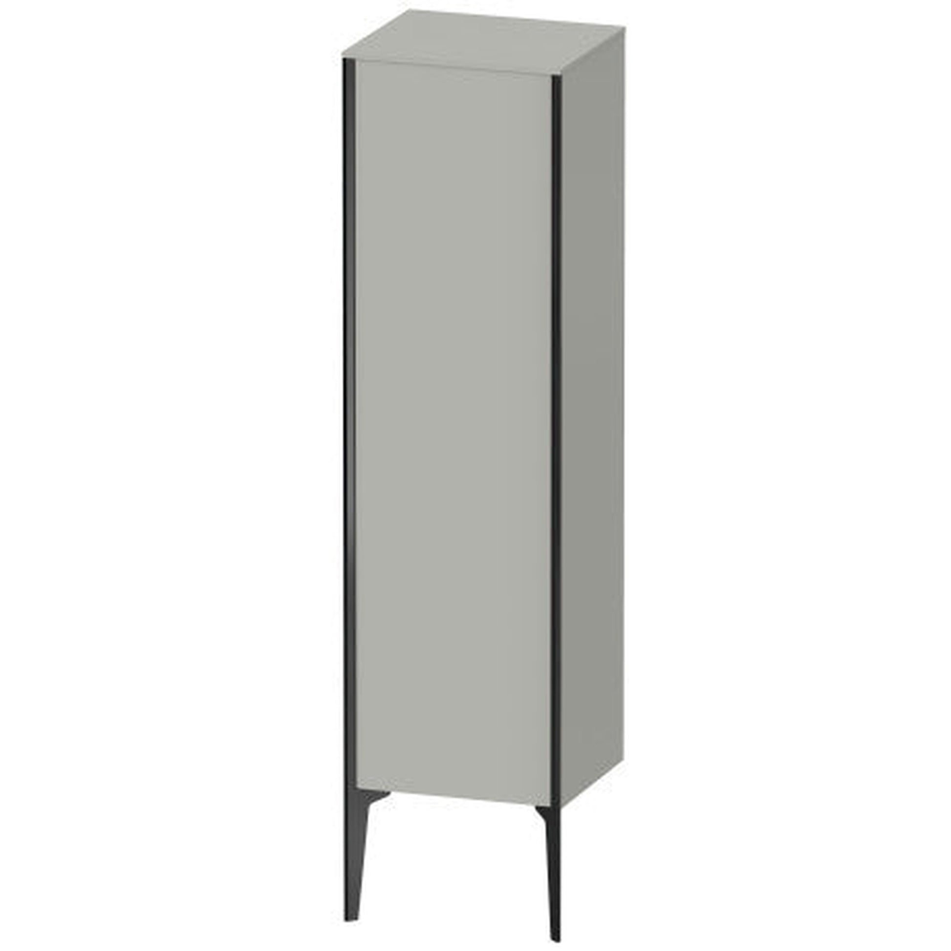 Duravit Xviu 16" x 52" Semi Tall Cabinet With Left Hinge, Black Matt and Concrete Grey Matt Finish (XV1325LB207)