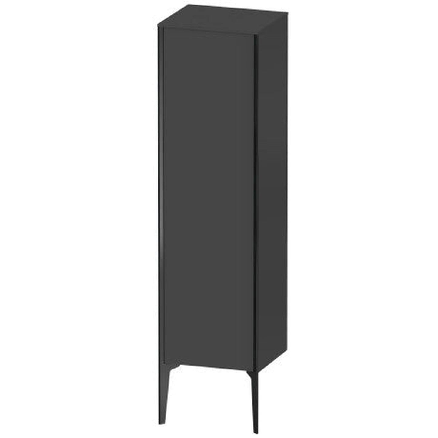 Duravit Xviu 16" x 52" Semi Tall Cabinet With Left Hinge, Black Matt and Graphite Matt Finish (XV1325LB249)