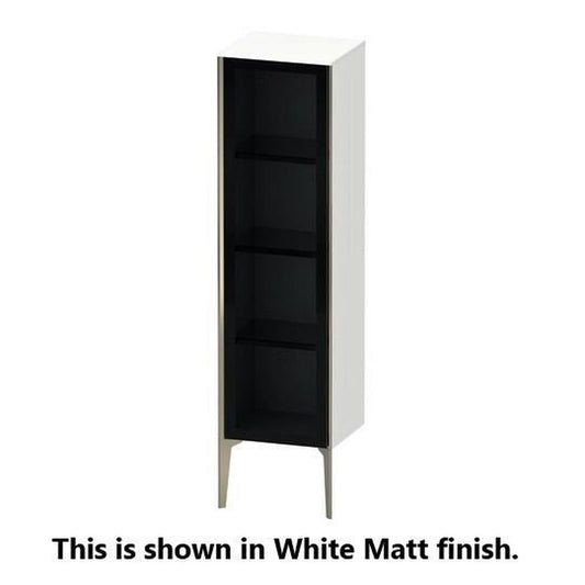 Duravit Xviu 16" x 52" Semi Tall Cabinet With Left Hinge, Black Matt and Light Blue Finish (XV1367LB209)
