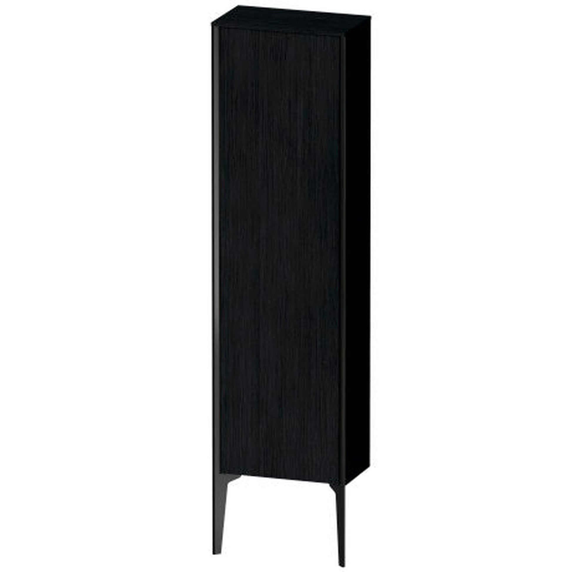 Duravit Xviu 16" x 52" Semi Tall Cabinet With Left Hinge, Black Matt and Oak Black Finish (XV1315-LB)