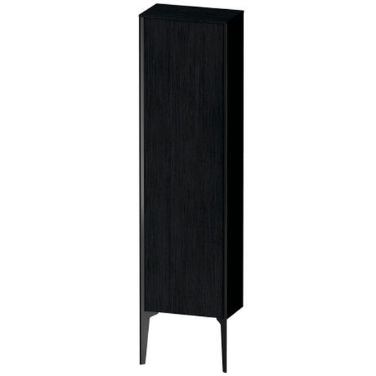 Duravit Xviu 16" x 52" Semi Tall Cabinet With Left Hinge, Black Matt and Oak Black Finish (XV1315-LB)