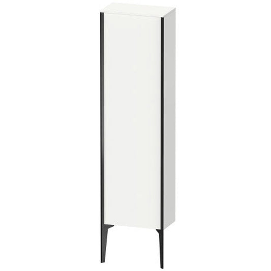 Duravit Xviu 16" x 52" Semi Tall Cabinet With Left Hinge, Black Matt and White Matt Finish (XV1315LB218)