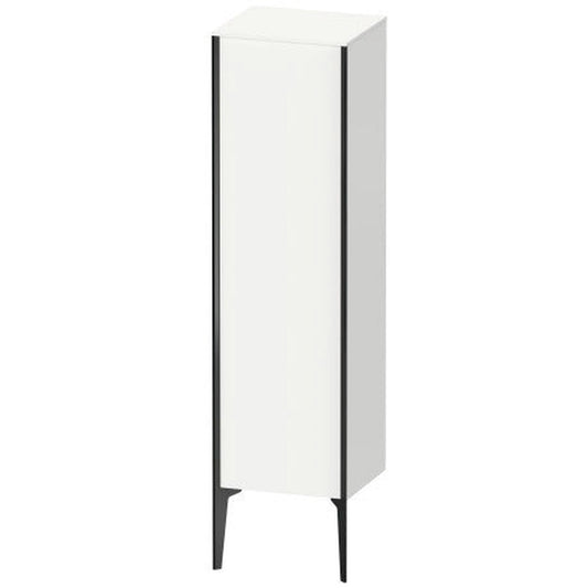Duravit Xviu 16" x 52" Semi Tall Cabinet With Left Hinge, Black Matt and White Matt Finish (XV1325LB218)