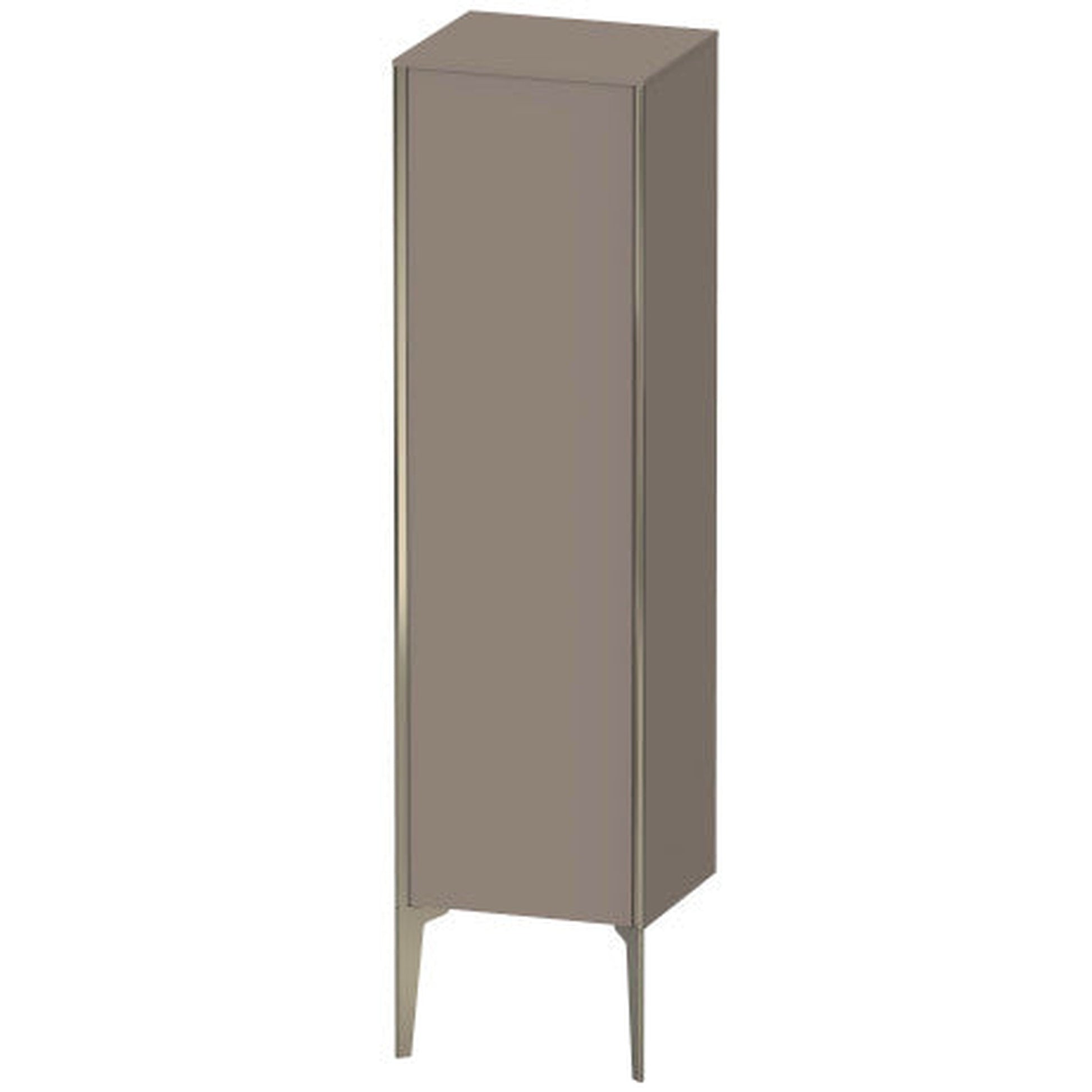 Duravit Xviu 16" x 52" Semi Tall Cabinet With Left Hinge, Champagne Matt and Basalt Matt Finish (XV1325LB143)