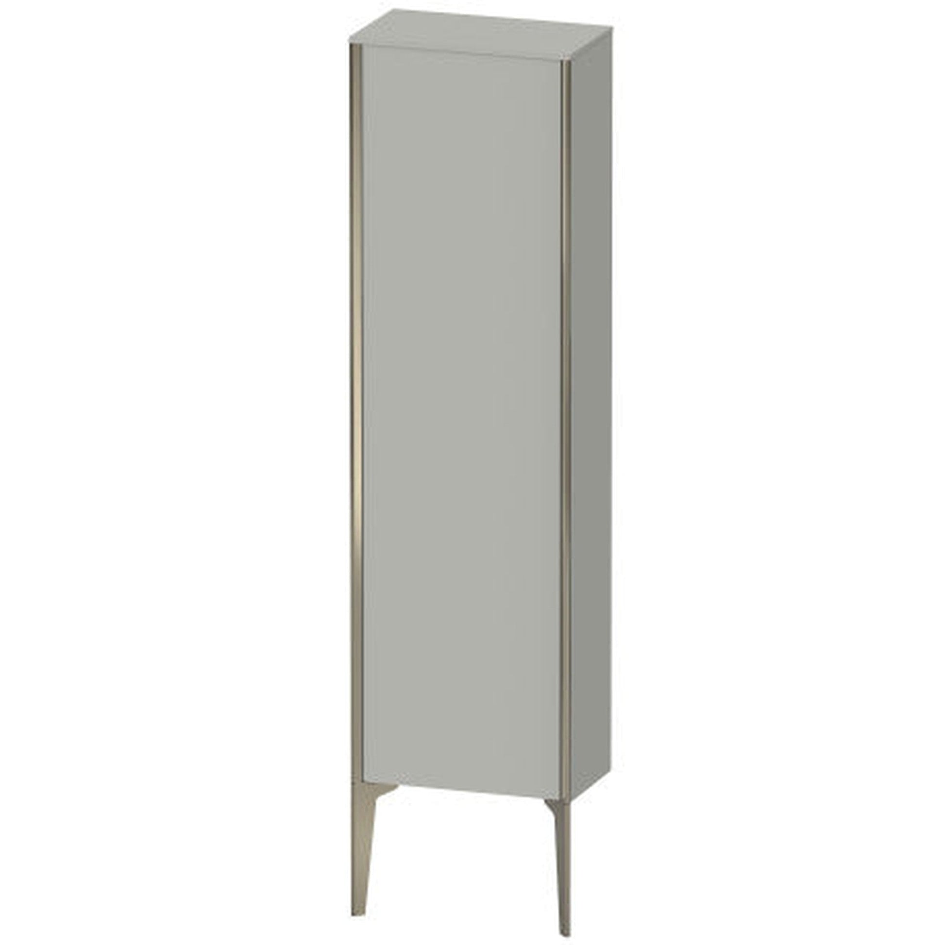 Duravit Xviu 16" x 52" Semi Tall Cabinet With Left Hinge, Champagne Matt and Concrete Grey Matt Finish (XV1315-LB)