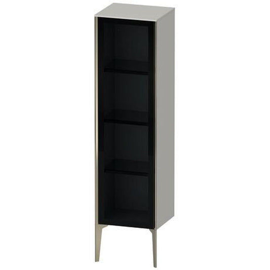 Duravit Xviu 16" x 52" Semi Tall Cabinet With Left Hinge, Champagne Matt and Concrete Grey Matt Finish (XV1367LB107)