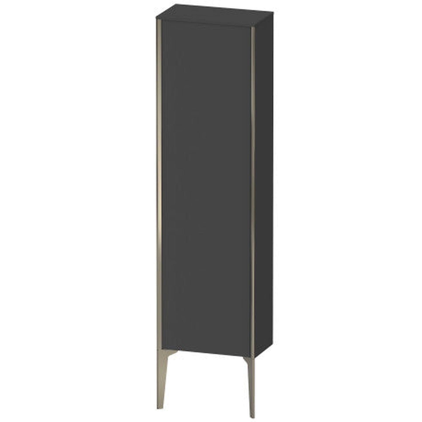Duravit Xviu 16" x 52" Semi Tall Cabinet With Left Hinge, Champagne Matt and Graphite Super Matt Finish (XV1315-LB)